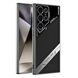 Galaxy S24 Ultra Kılıf Kamera Korumalı Suni Deri Tasarım Zore Yeni Seri Procase Kapak-Siyah