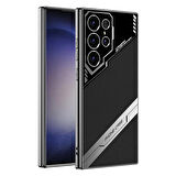 Galaxy S23 Ultra Kılıf Kamera Korumalı Suni Deri Tasarım Zore Yeni Seri Procase Kapak-Siyah