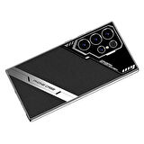 Galaxy S23 Ultra Kılıf Kamera Korumalı Suni Deri Tasarım Zore Yeni Seri Procase Kapak-Siyah