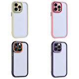 iPhone 15 Pro Max Kılıf Kamera Korumalı Renkli Kenar ve Çerçeve Tasarımlı Zore Vitamin Kapak-Derin M