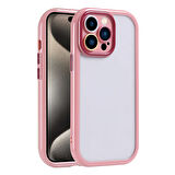 iPhone 15 Pro Max Kılıf Kamera Korumalı Renkli Kenar ve Çerçeve Tasarımlı Zore Vitamin Kapak-Mürdüm