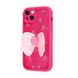 iPhone 15 Plus Kılıf Kamera Korumalı Figür Tasarımlı Zore Kapya Kapak-Pembe Açık
