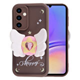 Galaxy A05S Kılıf Kamera Korumalı Figür Tasarımlı Zore Kapya Kapak-Pembe Açık