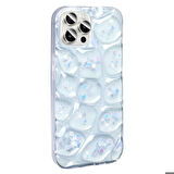 Apple iPhone 14 Pro Max Uyumlu Kılıf Simli 3D Desenli Hacar Kapak