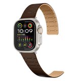 Apple Watch 42mm Zore KRD-111 Çizgili Desenli Silikon Kordon-Kahverengi