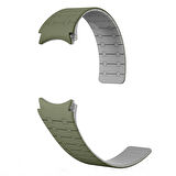 Galaxy Watch 5 40mm Zore KRD-111 20mm Çizgili Desenli Silikon Kordon-Siyah