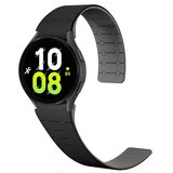 Galaxy Watch 5 40mm Zore KRD-111 20mm Çizgili Desenli Silikon Kordon-Siyah