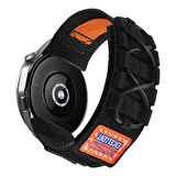 Galaxy Watch 46mm Zore KRD-112 22mm Orbital Örgülü Halat Tasarımlı Naylon Kumaş Hasır Kordon-Gri