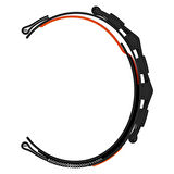 Gear S2 Zore KRD-112 20mm Orbital Örgülü Halat Tasarımlı Naylon Kumaş Hasır Kordon-Siyah
