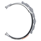 Gear S2 Zore KRD-112 20mm Orbital Örgülü Halat Tasarımlı Naylon Kumaş Hasır Kordon-Siyah