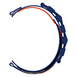 Huawei GT2 42mm Zore KRD-112 20mm Orbital Örgülü Halat Tasarımlı Naylon Kumaş Hasır Kordon-Turuncu