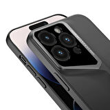 Apple iPhone 14 Pro Kılıf Ultra İnce Kamera Korumalı Sert Rubber Zore Procase Kapak-Siyah