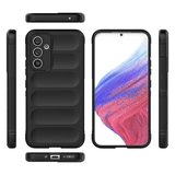 Galaxy A54 Kılıf Esnek TPU Oyuklu Arka Yüzey Tasarımlı NRTK Etnik Silikon Kapak - Koyu Yeşil