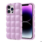iPhone 14 Pro Max Kılıf Parlak Esnek Silikon Dom Dom Kapak