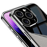Apple iPhone 15 Pro Kılıf Ultra İnce Kamera Korumalı PC + Deri Arka Yüzey Zore X-Pro Kapak-Siyah