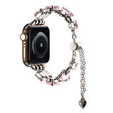 Apple Watch Ultra 49mm Zore KRD-115 Renkli Taş Tasarımlı Kordon-Lila