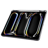 iPad Air 13 2025 M3 Kılıf ​MXSP Tri Folding Kalem Bölmeli Standlı Kılıf - Gold