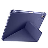 iPad Air 11 2025 M3 Kılıf ​İNC Tri Folding Kalem Bölmeli Standlı Kılıf - Mavi