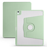 iPad Air 13 2025 M3 Kılıf ​FRMS Termik Kalem Bölmeli Dönebilen Standlı Kılıf - Açık Yeşil