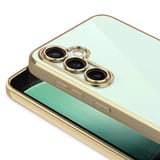 Galaxy S24 Plus Kılıf Kamera Korumalı Logo Gösteren NRTK Omega Kapak - Gümüş