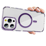 Apple iPhone 14 Pro Kılıf Magsafe Şarj Özellikli Airbagli Takılabilir Askı Aparatlı Zore Nana Kapak-Pembe