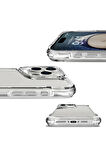 Apple iPhone 16 Pro Kılıf Eğimli Kamera Dizayn Sert Şeffaf Silikon