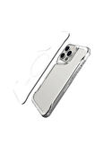 Apple iPhone 16 Pro Max Kılıf Eğimli Kamera Dizayn Magsafe Şarj Uyumlu Sert Şeffaf Silikon