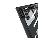 Galaxy Z Fold 6 Kılıf Zore Full Camlı Kıpta Kapak-Siyah
