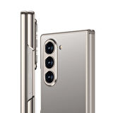 Galaxy Z Fold 6 Kılıf Titanyum Metal Tasarımlı Zore Kıpta Caz Kapak-Titanyum-Gri