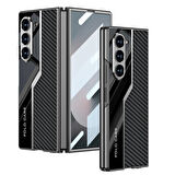 Galaxy Z Fold 6 Kılıf Ultra İnce Kamera Korumalı PC + Karbon Fiber Tasarımlı Arka Yüzey Zore Kıpta P