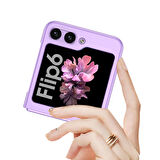 Galaxy Z Flip 6 Kılıf Zore Sert Kıpta Kapak-Mor