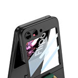 Galaxy Z Flip 6 Kılıf Kamera Korumalı Yüzüklü Zore Flip Ring Kıpta Kapak-Mor