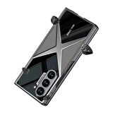 Galaxy Z Fold 6 Kılıf Ultra İnce Kamera Korumalı PC + Deri Arka Yüzey Zore X-Pro Kapak-Siyah