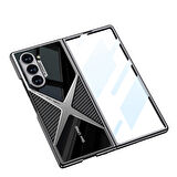 Galaxy Z Fold 6 Kılıf Ultra İnce Kamera Korumalı PC + Karbon Arka Yüzey Zore X-Pro Kapak-Siyah