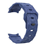 Galaxy Waych 5 44mm Zore KRD-116 20mm Futbol Desenli Spor Tasarımlı Silikon Kordon-Turuncu