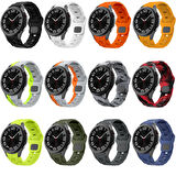 Galaxy Watch 6 44mm Zore KRD-116 20mm Futbol Desenli Spor Tasarımlı Silikon Kordon-Sarı
