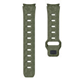 Galaxy Watch 6 44mm Zore KRD-116 20mm Futbol Desenli Spor Tasarımlı Silikon Kordon-Siyah-Gri