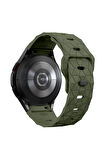 Galaxy Watch 6 40mm Krd-116 20mm Futbol Desenli Spor Tasarımlı Silikon Kordon-beyaz