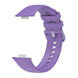 Huawei Watch Fit 3 Band Serisi Klasik Kordon Silikon Strap Kayış-Beyaz