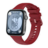 Huawei Watch Fit 3 Band Serisi Klasik Kordon Silikon Strap Kayış-Koyu Kırmızı