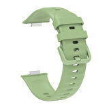 Huawei Watch Fit 3 Band Serisi Klasik Kordon Silikon Strap Kayış-Turuncu