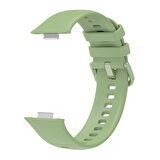 Huawei Watch Fit 3 Band Serisi Klasik Kordon Silikon Strap Kayış-Turuncu