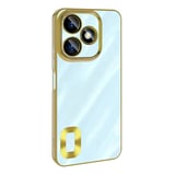 Xiaomi Redmi 13 4G Kılıf Kamera Korumalı Logo Gösteren NRTK Omega Kapak-Gold