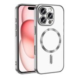 iPhone 16 Pro Max Kılıf Kamera Korumalı Magsafe Wireless Şarj Özellikli NRTK Demre Kapak - Gümüş