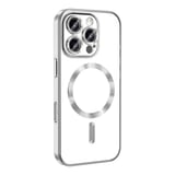 iPhone 16 Pro Max Kılıf Kamera Korumalı Magsafe Wireless Şarj Özellikli NRTK Demre Kapak - Gümüş