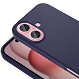 iPhone 16 Plus Kılıf Magsafe Şarj Özellikli Sıvı Teknolojili Silinebilir Sert Zore Kivi Kapak-Siyah