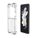Samsung Galaxy Z Flip 6 Kılıf Nitro Anti Shock Darbe Emici Köşe Korumalı Şeffaf Silikon Kapak