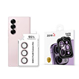 Galaxy Z Fold 6 Zore CL-11 Safir Parmak İzi Bırakmayan Anti-Reflective Kamera Lens Koruyucu-Pembe