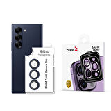 Galaxy Z Fold 6 Zore CL-11 Safir Parmak İzi Bırakmayan Anti-Reflective Kamera Lens Koruyucu-Mavi