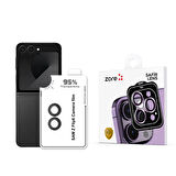 Galaxy Z Flip 6 Zore CL-11 Safir Parmak İzi Bırakmayan Anti-Reflective Kamera Lens Koruyucu-Siyah
